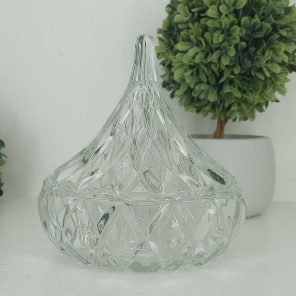 Hershey Kiss Style Glass Jar